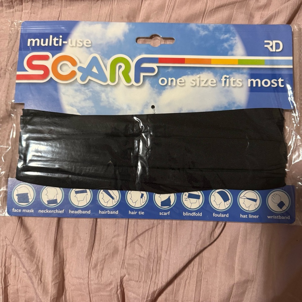 New Black Multi-Use Scarf